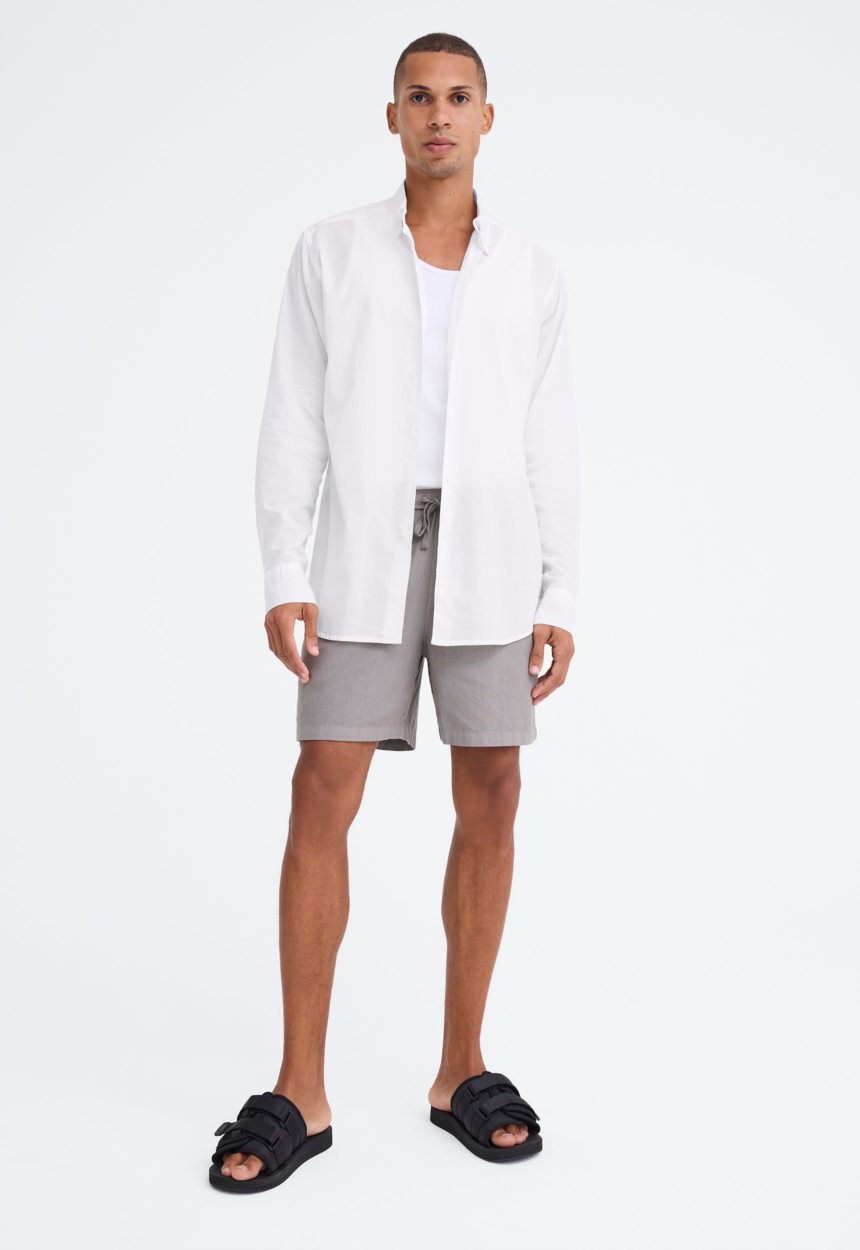 Jac + Jack Folded Collar Cotton Shirt - White